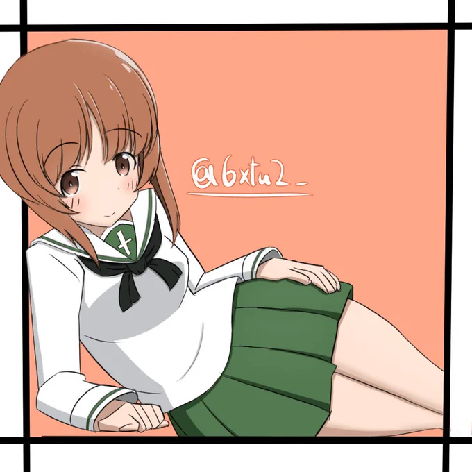 ヘッダー用に制服差分も描いた 