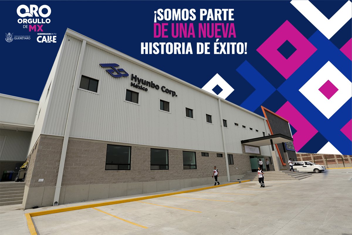 PanchDominguez's tweet photo. Somos líderes en fabricación de autopartes. Hyunbo Corp, depositó su confianza en Querétaro con su nueva planta, invirtieron más de 8 mdd y generarán 200 empleos de alta especialización. Por las condiciones que ofrece #QroOrgulloDeMx, somos parte de una nueva historia de éxito. https://t.co/EfHX0kCTMn
