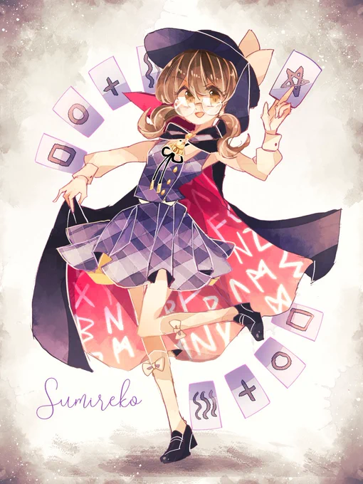 #深夜の真剣お絵描き60分一本勝負 

宇佐見菫子 
