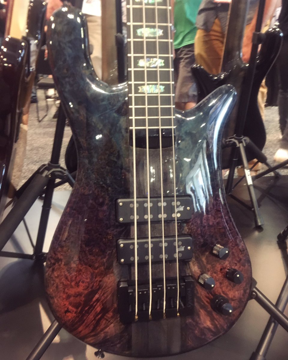 ladybassmusic's tweet photo. I remember seeing pics of this one being built on Spector’s socials. 🔥🔥🔥 #beauty #spector #spectorbasses #summernamm #summernamm2019 https://t.co/FUuPkyH5Cb
