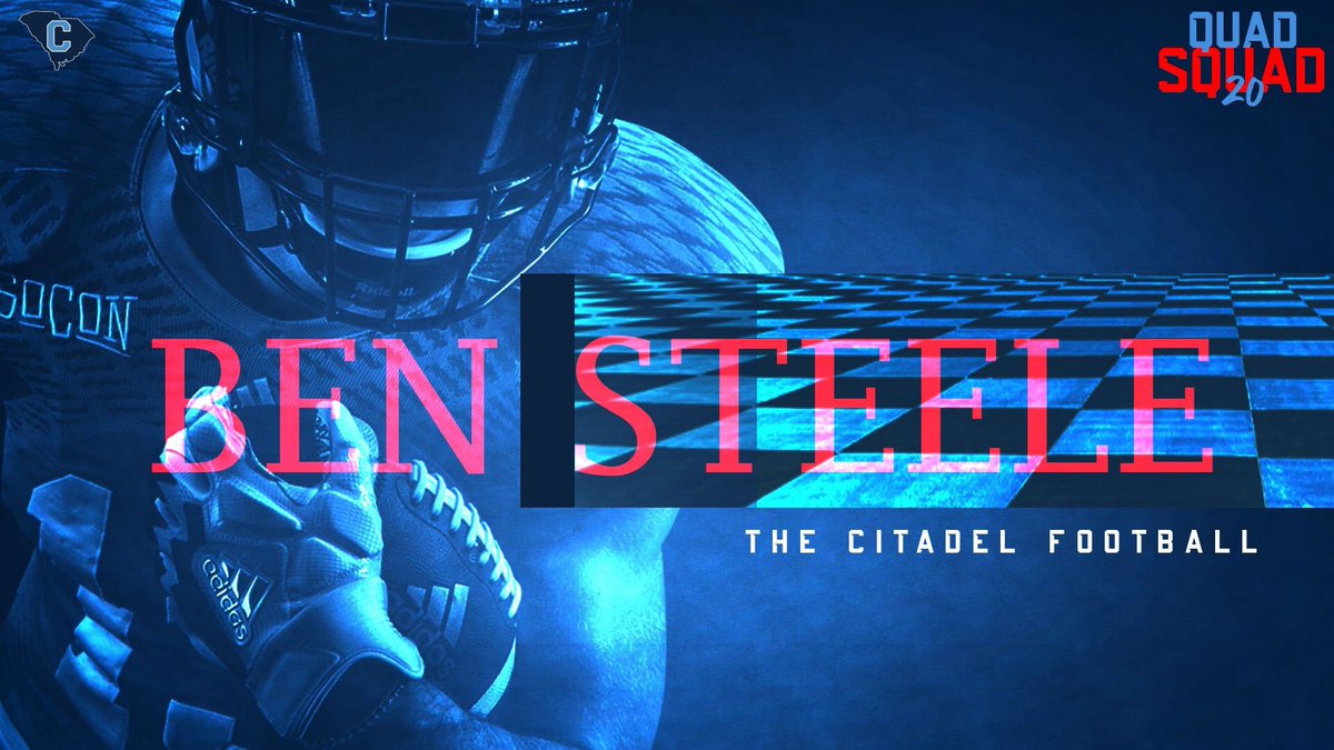 Bensteele25's tweet photo. Extremely blessed and excited to announce that I received an offer from The Citadel! 
#Quadsquad20 https://t.co/3EAkQ2UPLY