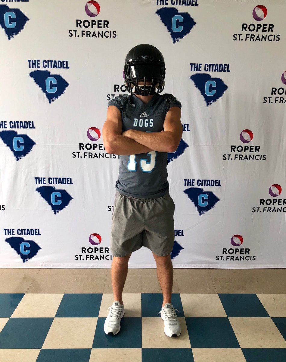 Bensteele25's tweet photo. Extremely blessed and excited to announce that I received an offer from The Citadel! 
#Quadsquad20 https://t.co/3EAkQ2UPLY