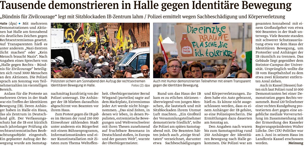 Sigi_Magdeburg_'s tweet photo. 👍 Halle/Saale 👏 so müsste es überall sein #Zivilgesellschaft #NoNazis #NoRechte #NoIB #NoAfD #NoRassismus #No... ✊ 😎 https://t.co/11iDEVoRdL