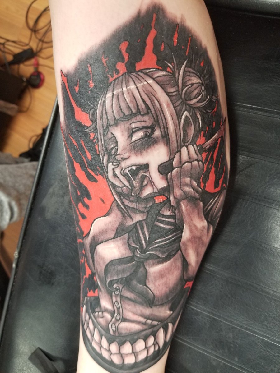 ImAgo ink  Himiko Toga from Boku no Hero Academia Tags Done at the  wellingtontattooconvention with bluelagoontattoostudio tattoo  tattoodesign ink tatuaje imago linework tatuagem cheyennepen  criticaltattoosupplies dynamicink eternalink 