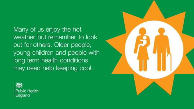 🌞A level 3 hot weather alert has been issued by <a href="/NHSEngland/">NHS England</a> - make sure you know how to stay well as the temperature rises #HelpUsHelpYou bit.ly/2JJqHab #Haringey 🌞