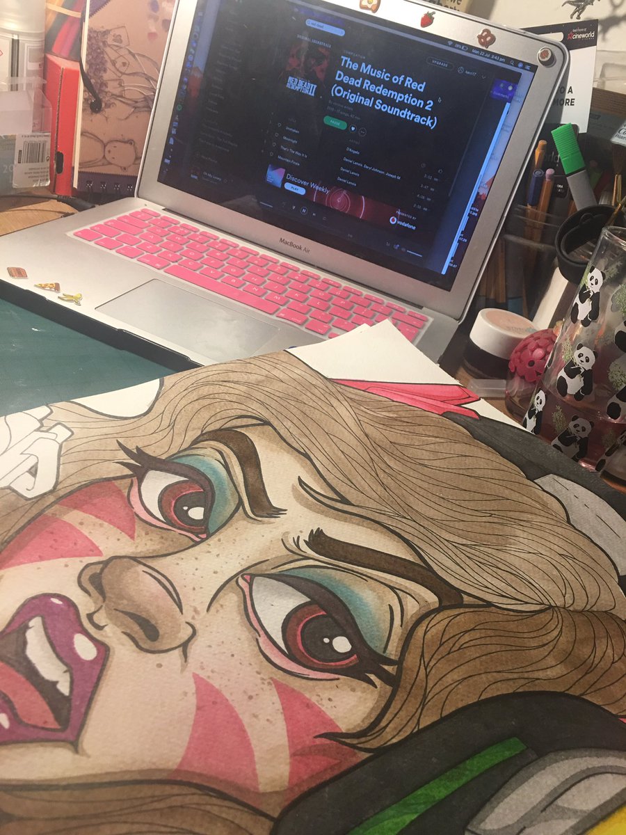Fawxxxy's tweet image. Painting #Dva whilst listening to the #RDR2 soundtrack. #perfectmonday @RockstarGames @Blizzard_Ent @Xbox