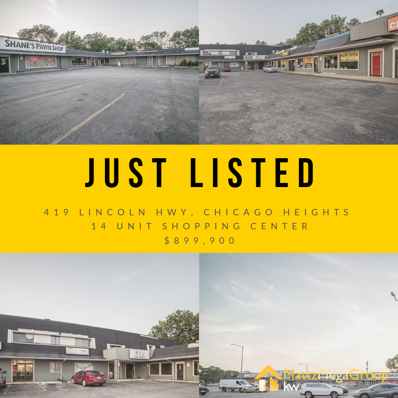 JUST LISTED - Chicago Heights, Illinois
419 Lincoln Hwy, Chicago Hts, IL
14 Unit Shopping Center
For more info, call 708-249-3160
or visit: bit.ly/2XSja1w

#commercial #investor #investment #shopping #shoppingcenter #chicagoheights