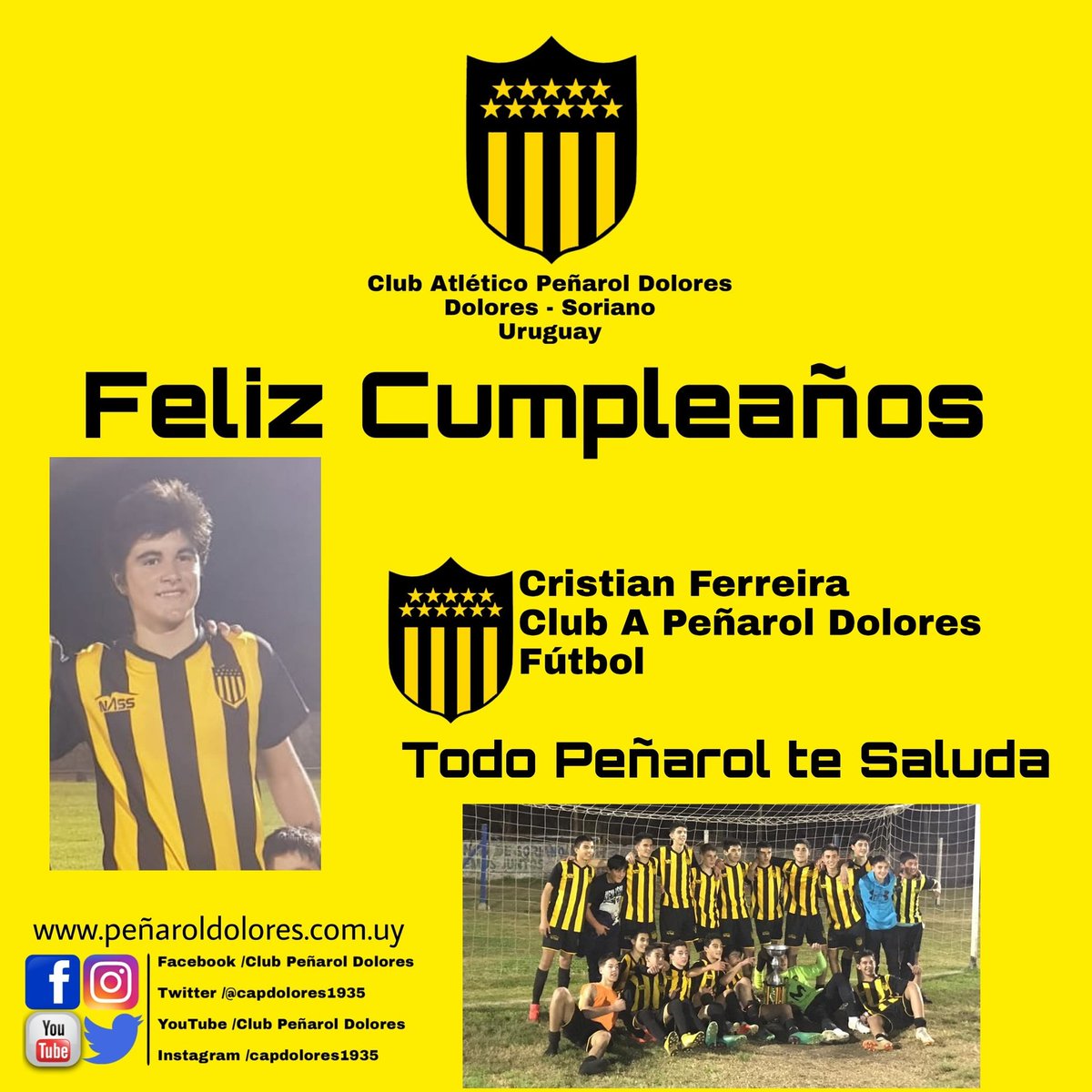 #TodoPeñarolDoloresteSaluda