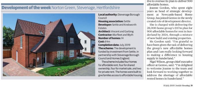 Marfleet and Blyth have been mentioned in an article in Inside Housing Magazine for our recently completed project in Stevenage.  #magazine #article #completedproject #stevenage #developmentoftheweek #affordablehousing