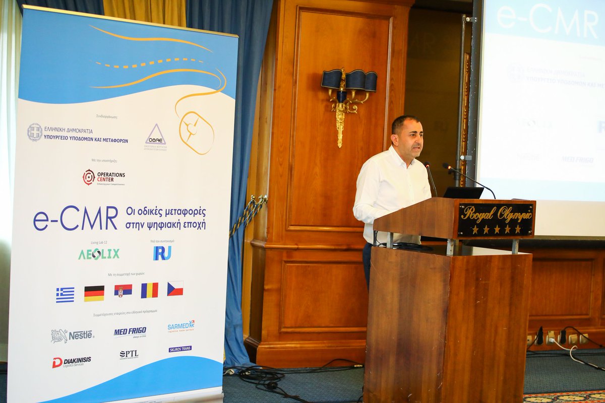 ofae_GR's tweet photo. More than 150 participants joined the final event of the #eCMR pilot in Greece.Pilot participants from Greek #logistics market as well as guests from @UNTRR Romania and #BGL Germany shared their experience in testing eCMR
Read the press release https://t.co/La3eFVNI1O
#AEOLIX https://t.co/bJVhCBhiyM