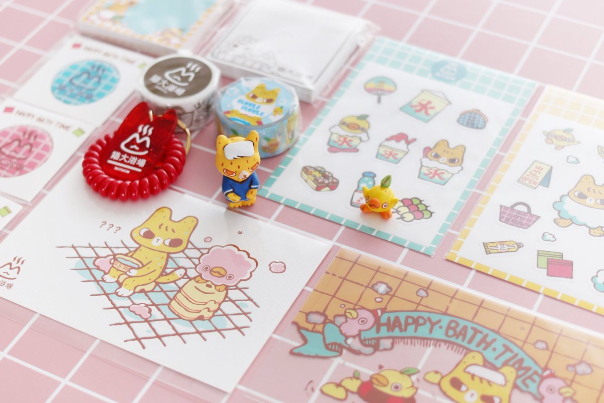 ratokimtoy's tweet photo. ♨️NekoSpa Goods♨️
Can be purchased at Hong Kong Toy Soul and Tokyo Design Festa
#hongkongtoysoul #tokyodesignfesta 
#デザインフェスタ #designfestasummr2019
 #お風呂  #猫大浴場 #Nekospa #고양이목욕탕   #イラスト #illustration #artwork  #ratokim  #ratokimtoy https://t.co/cOSonfSOmW