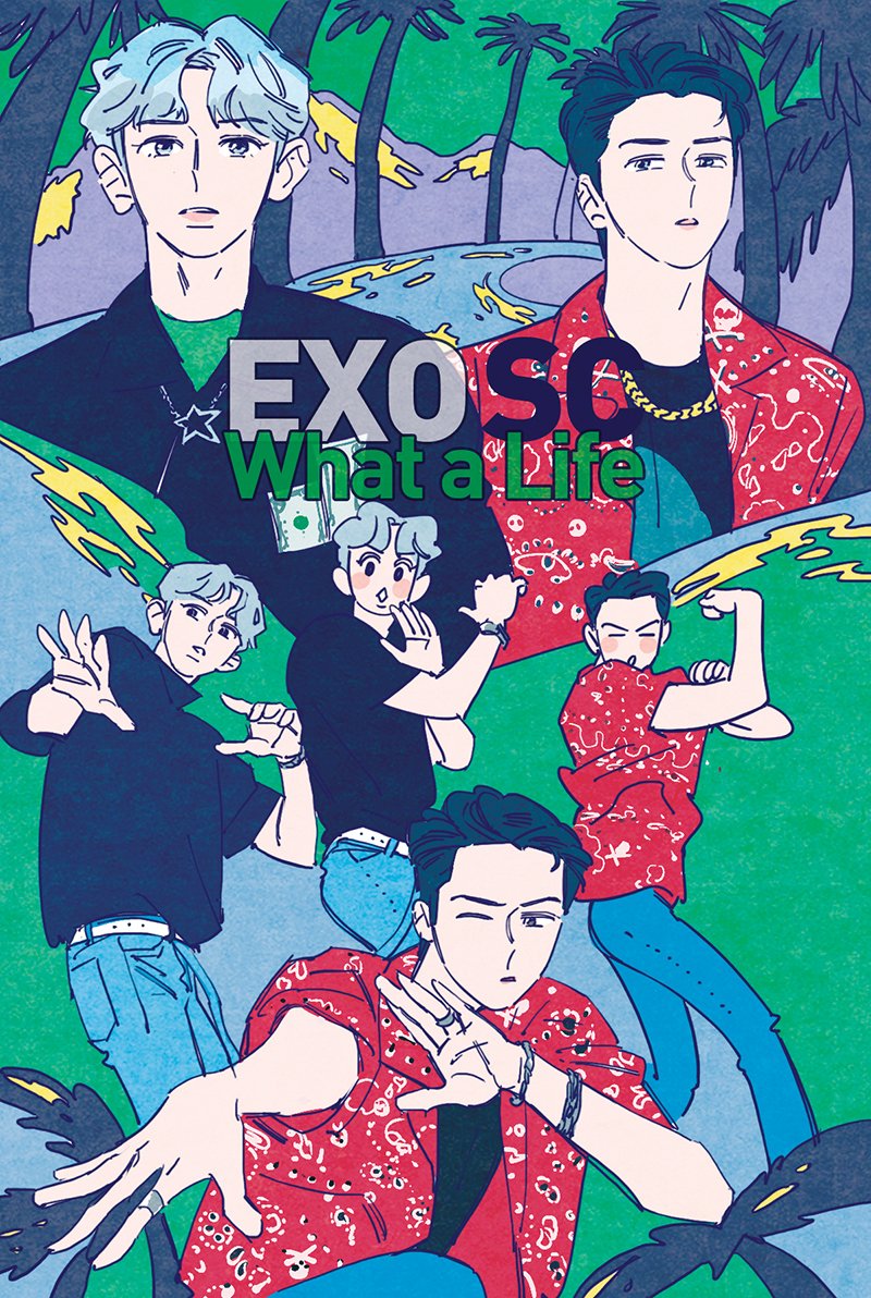 버전 3개로 나눠서  앨범 컬러별루 그려봤댱 나중에 뽑아서 이벤트같은거도 해볼게요☺️☺️☺️   #세훈찬열_Whatalife  #EXO_SC #Whatalife