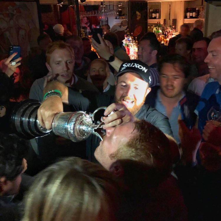 DPWorldTour's tweet photo. A drink from the Jug 🏆

@ShaneLowryGolf #TheOpen https://t.co/gpuJ50rdbT