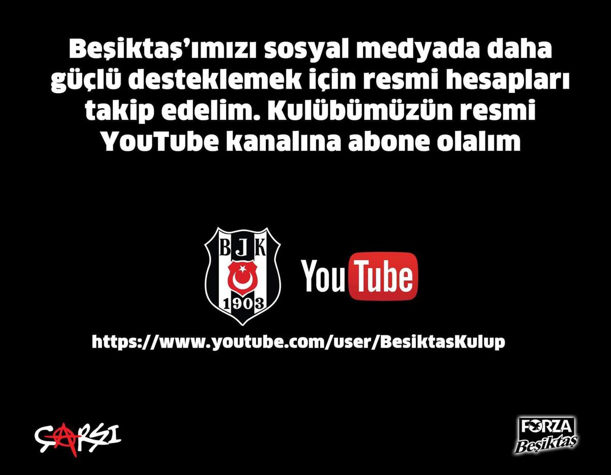 Youtubesiktas's tweet photo. #ComeToYouTubeBeşiktaşlı
Şimdi destek olmucaz da ne zaman olucaz?? https://t.co/ymirY7NdZb