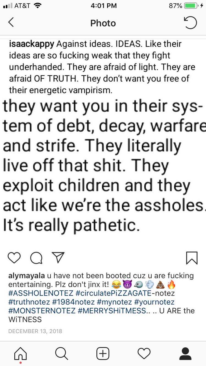 I found an old Instagram post from Isaac Kappy.
#IsaacKappy #RedPill #QAnon #QArmy #WWG1WGA https://t.co/Yb6lgOqw9e