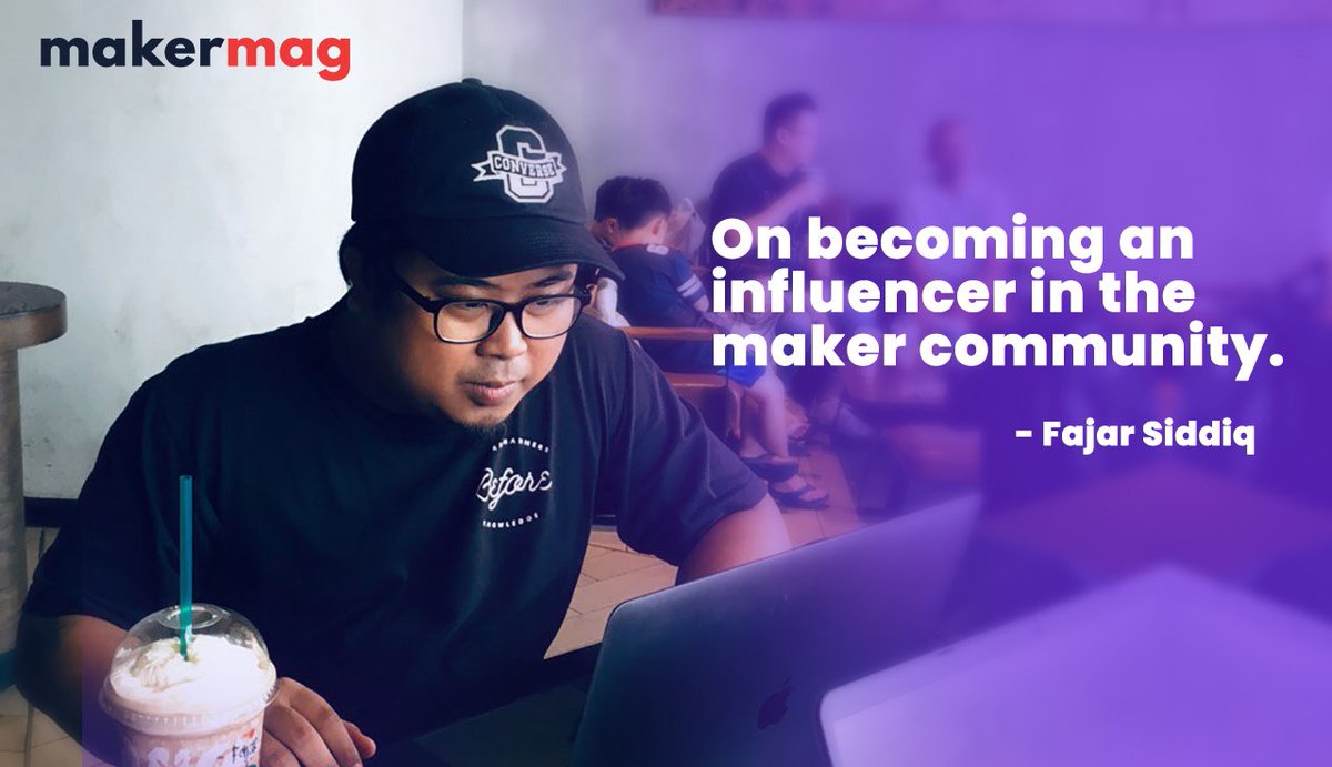 fajarsiddiqFS's tweet photo. โบ๏ธ Topic: "On becoming an influencer in the maker community"
โ๏ธNew Interview article by @BekoBekrija at @makermag
๐ Read more: https://t.co/azKiKXbBFr
#makermag #maker #indiemaker #makerinfluencer #influencer https://t.co/9FqW62CVB5