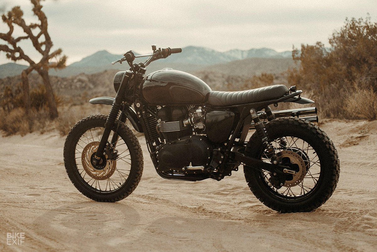 UKTriumph's tweet photo. Exceptional Scrambler custom from Ben Giese. 

#TriumphCustom #Scrambler https://t.co/pS8UovWQYb