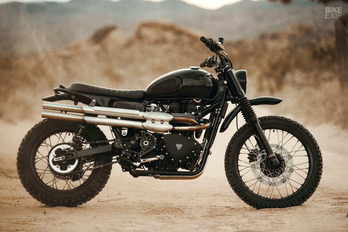UKTriumph's tweet photo. Exceptional Scrambler custom from Ben Giese. 

#TriumphCustom #Scrambler https://t.co/pS8UovWQYb