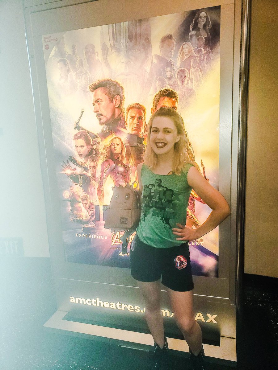 disneyland_dame's tweet photo. Another #throwback #movieposter #pic from the #Avengers #endgame ! Was dressed in my #finest #Marvel #loot! #marvelbabe #geekbabe #geekgirl #avengersendgame https://t.co/mfYCAbumzc