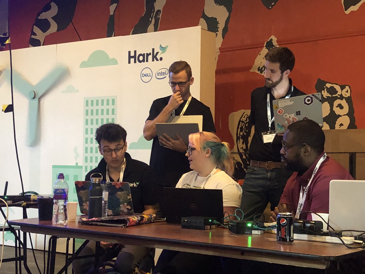 harksys's tweet photo. Our Hark Helpers helping our Hark Hackers!
#HarkHack https://t.co/vZMDSOwbq5