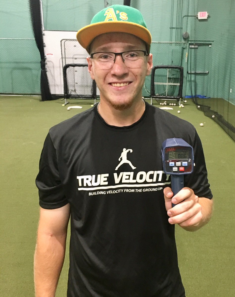 <a href="/jhusband458/">J Husband</a> from <a href="/Ottawa_Baseball/">Ottawa Braves Baseball</a> finished <a href="/kc_velocity/">True Velocity KC</a>  with a max velocity of 88 mph and sat 86-87 mph. Jeremy has gained 10 mph in a year training with True Velocity! Great work kid! #Woo