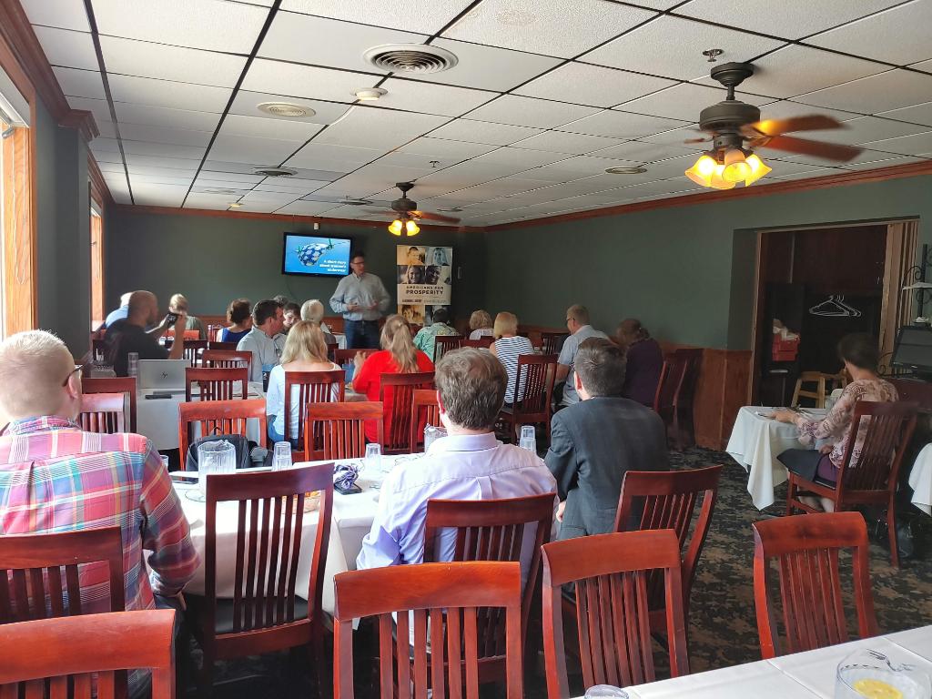 AFPFoundationWI's tweet image. We had a great turnout for our inaugural Insight-to-Action event in the Madison area on Thursday! Grassroots Leadership Academy’s Dwayne Lester gave a terrific presentation on Making the Moral Case for Capitalism that was a well-received introduction to the community.