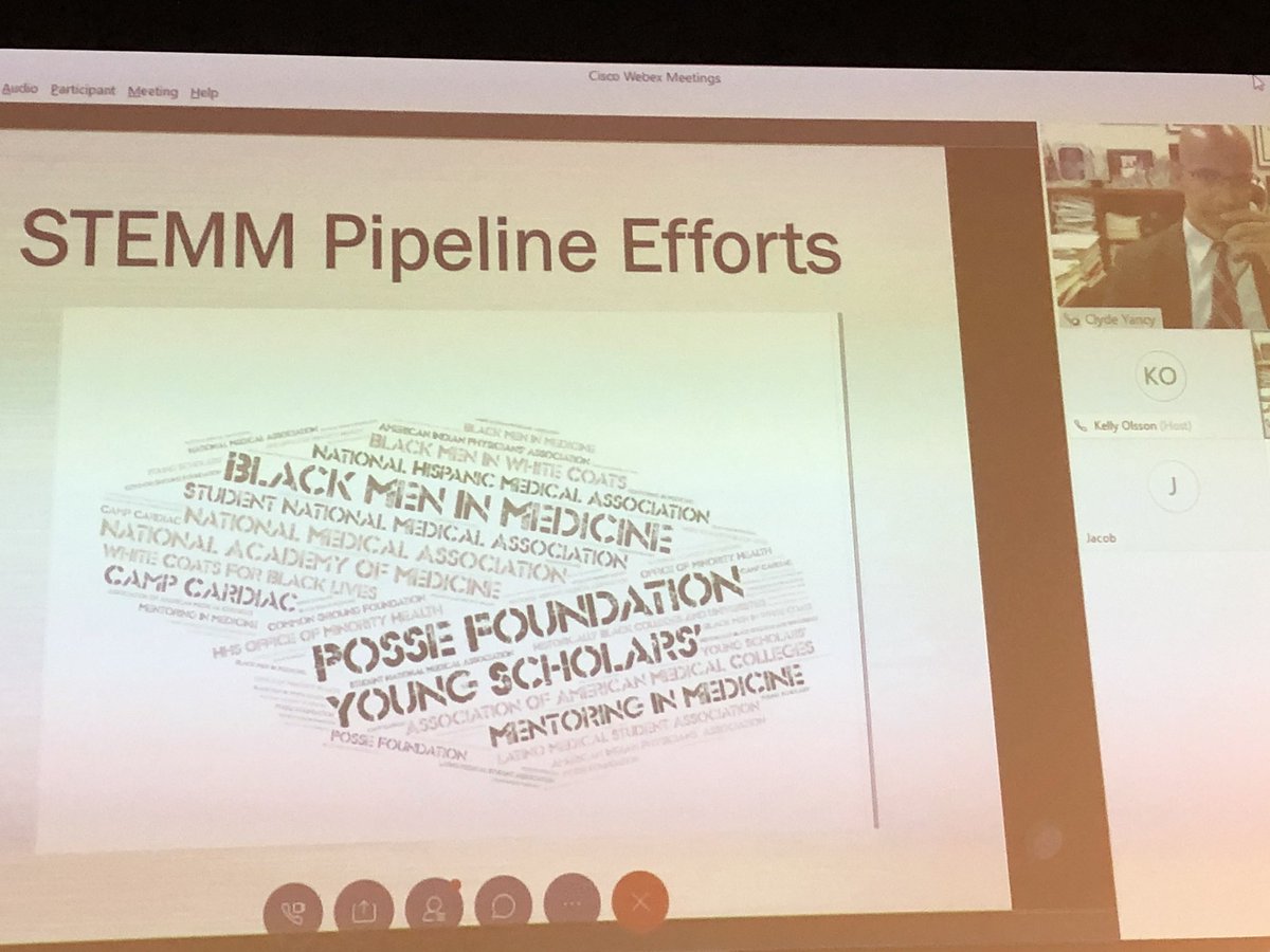 Thank you @ACCinTouch #DiversityandInclusion Task Force Chair @NMHheartdoc for speaking this morning and for your integral work on pipeline in #STEMM #TransformCVCare