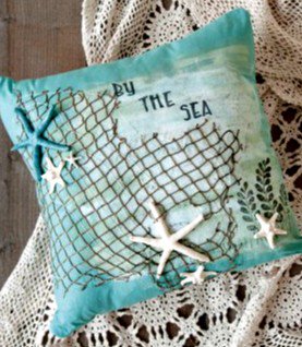 Over the years Niki Meiners family collected shells of every shape and size, sea glass, fish nets, and drift wood. We went through our collected finds from the sandy shoreline decided to  make a memory pillow from the things we had collected. 
ow.ly/o0eO50uRQgP