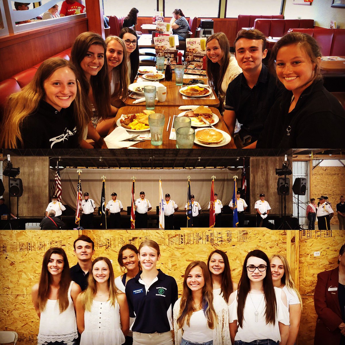 jacketcompany's tweet photo. National Anthem for the opening of the Seneca Co Fair and our annual breakfast at Denny’s. Always a great way to start the year! #NRMusic #JC #acappella https://t.co/XmQX0kpi0u