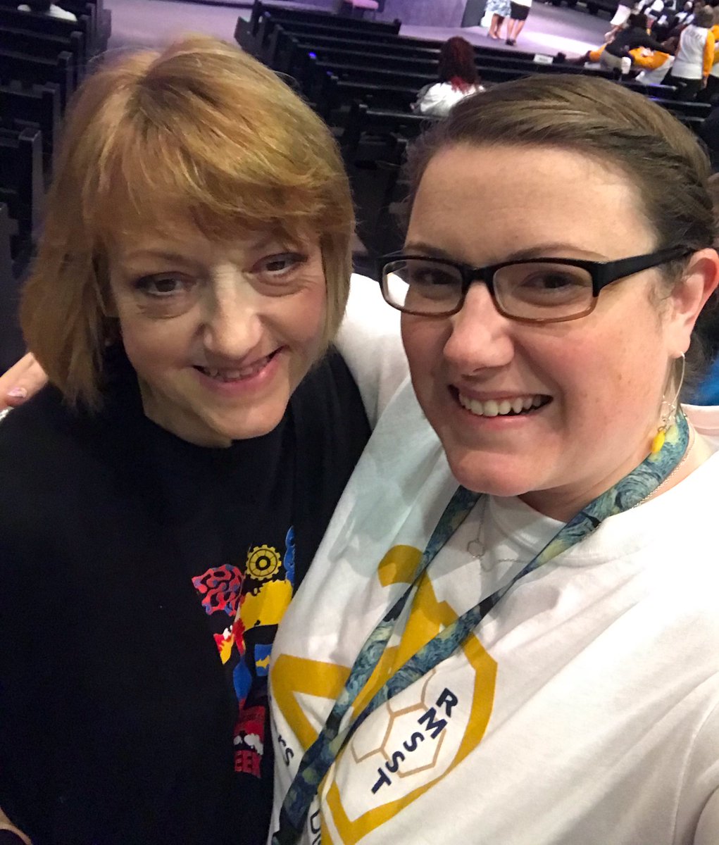 BaskettResearch's tweet photo. I’m lucky that my #firstteacher continues to inspire me w/ her creative work @SCESTEAMAcademy & @RockdaleSchools ! #ConvocationSelfie #Mom https://t.co/A6UyIRruDF