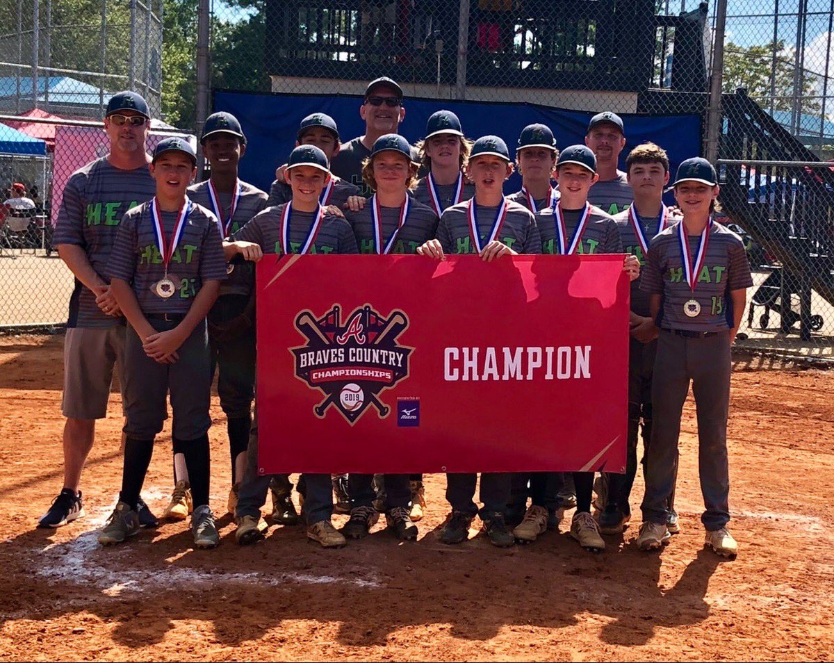 Sseewillis's tweet photo. Hey @Braves Thanks for a memory making weekend! Braves Country 13u Champions!! Titletown Heat, Valdosta, Ga #goBraves #Heatstrong https://t.co/911uwfWLqw