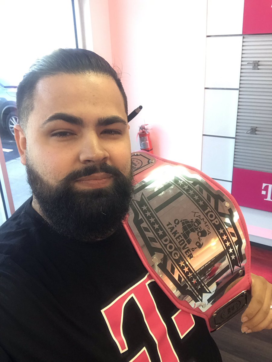 MichaelVerdeci2's tweet photo. This Top Dog belt got me feeling like the heavy weight champion!!! 🤣 shout out to the team for their hard work and dedication and always showing up and showing out I truly do have the best team! #WaterSharks🦈 https://t.co/W3rTgt3Cm3