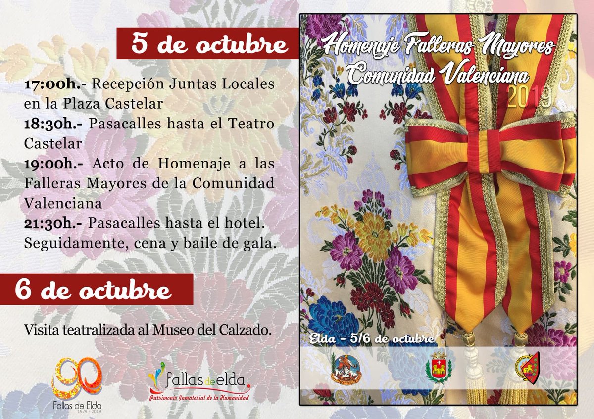 ayto_elda's tweet photo. 🔥 Elda acogerá el Homenaje a las Falleras Mayores de la Comunidad Valenciana🔥
📌 Durante el 5 y 6 de octubre la ciudad acogerá a más de 500 personas de diferentes localidades 👏
📰Amplía la noticia🔗 https://t.co/fG5dShXFKY
#Fiestas | #FallasElda #Elda #AyuntamientoDeElda https://t.co/BfQWqWcCE1
