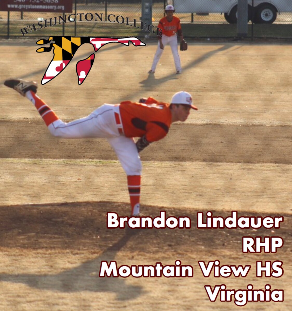 WashCollBase's tweet photo. Please welcome our next incoming freshman: Brandon Lindauer, RHP from Mountain View HS in Virginia! @washcollsports Check back in tomorrow, as we will conclude our summer 2019 Freshmen Introduction Series! #ComeToWAC https://t.co/Nt1K9XTi1L