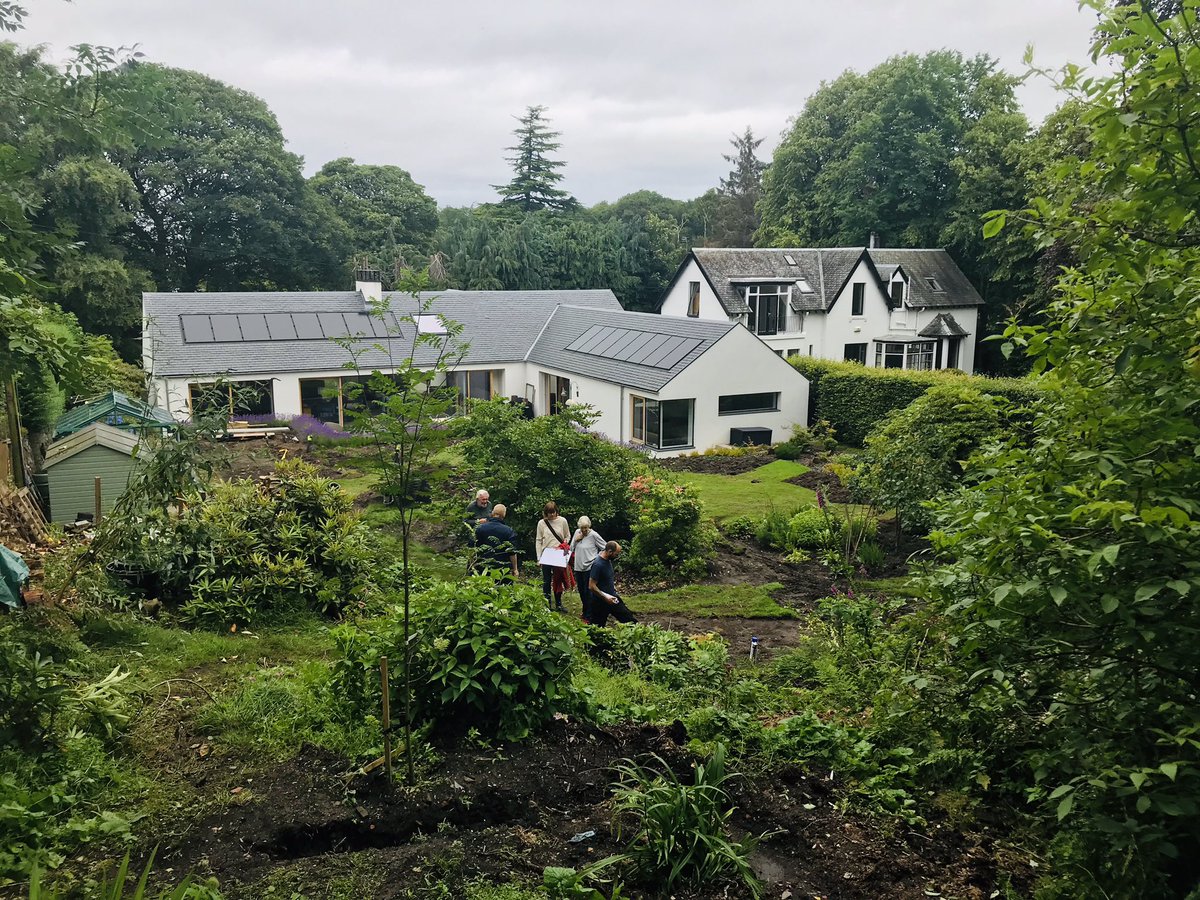 WaterGemsAlba's tweet photo. A new job we started in Edinburgh last week for Carolyn Grohmann promises to be a rewarding one. Client meeting this morning to go over layout, pathways, soil improvement - all the important basics of any design. https://t.co/IZUjxtS7qJ