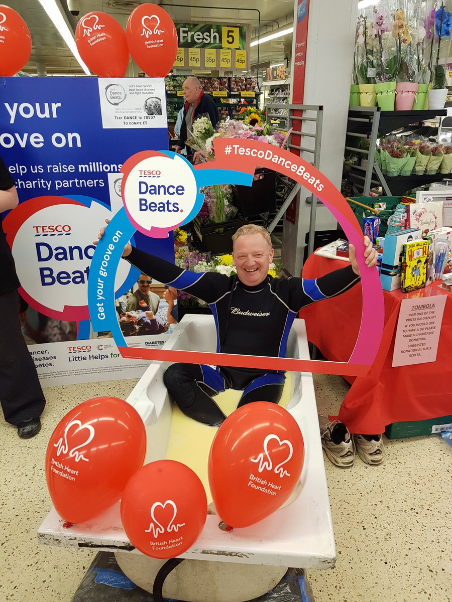TheBHF's tweet photo. A big thank you @Tesco staff and customers for raising money for us, @CR_UK and @DiabetesUK over their #TescoDanceBeats charity weekend! https://t.co/mqR3hU6OGP