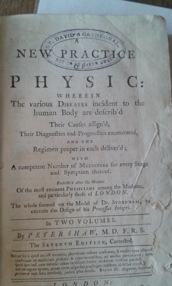 StDavCathLib's tweet photo. Busy afternoon in #CathedralLibrary
Visitors from #Caerfyrddin #Carmarthen #Abergwaun #Fishguard #Netherlands #Germany #Iceland #England
Pleased to share medical books from 1740s & 1750s with current medical students: "they got the problems right then, but not the solutions" https://t.co/8cop3uNukv