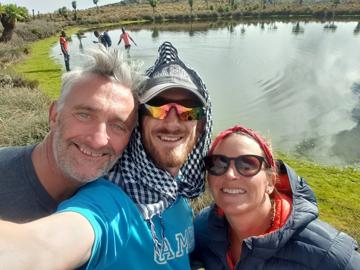 2019Uganda's tweet photo. A huge THANK YOU to all our friends, followers and supporters back home for 100 followers!! On our rest day at Jinja on the Nile we are thankful and relaxed. Potential for Nile boat trip tomorrow! #threemusketeers #filmnight https://t.co/it1EQUgptW