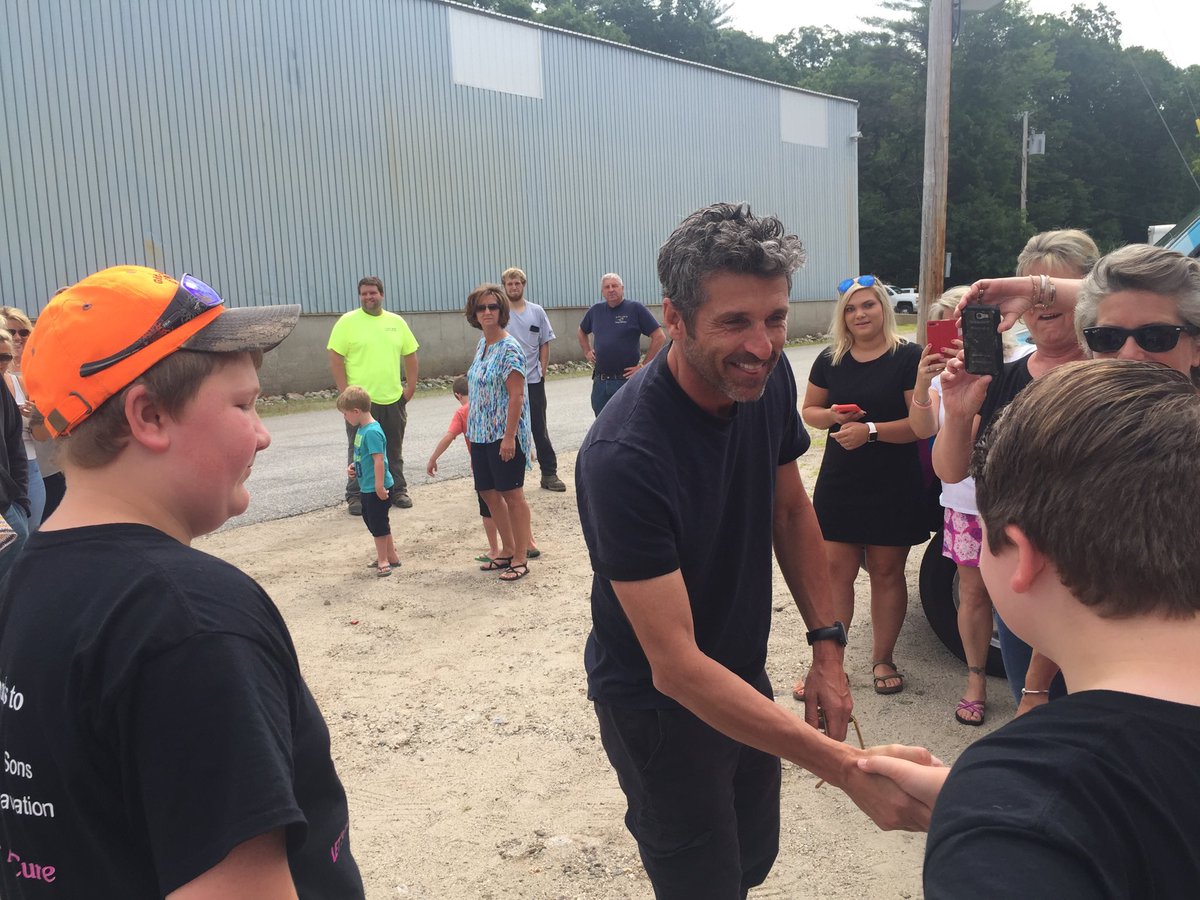 Patrick Dempsey wanted to meet these two incredible boys from Parsonsfield. He heard they’ve been collecting cans to raise money for the Dempsey Center. They’ve been doing this for almost decade through ⁦<a href="/wjbq/">WJBQ</a>⁩ Cans for Cure. #HeIsGraciousAndHandsome