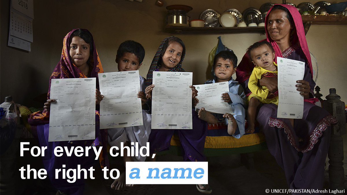 UN's tweet photo. A birth certificate is the key that can open the door to all other rights, such as health care &amp; education. Yet, about 1 in 4 young children in the world haven't had their birth registered, according to @unicef. https://t.co/m5OkdIxiav https://t.co/j2lzMLi6AS