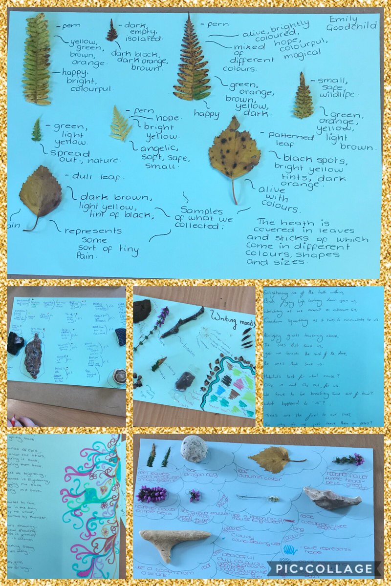 A few examples of some beautiful ‘writing mood’ boards. These collages were created using samples we collected during our inspirational creative writing walk. <a href="/MagnaAcademy/">Magna Academy Poole</a> <a href="/EnglishMagna/">MagnaEnglish</a>