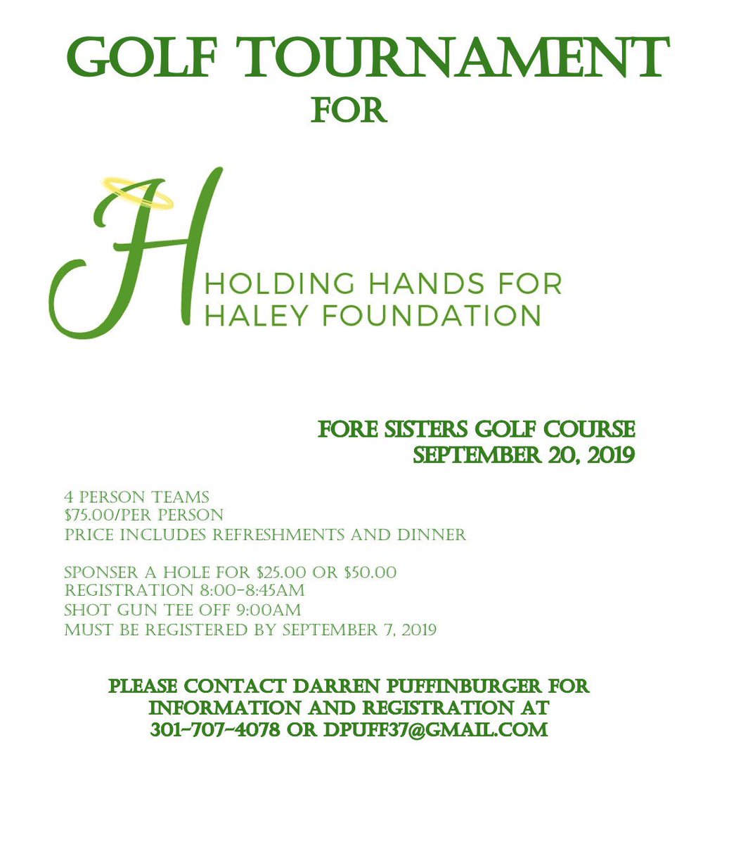 HhhfHhfhf's tweet image. Annual golf tourney! September 20, 2019! Start building your teams!