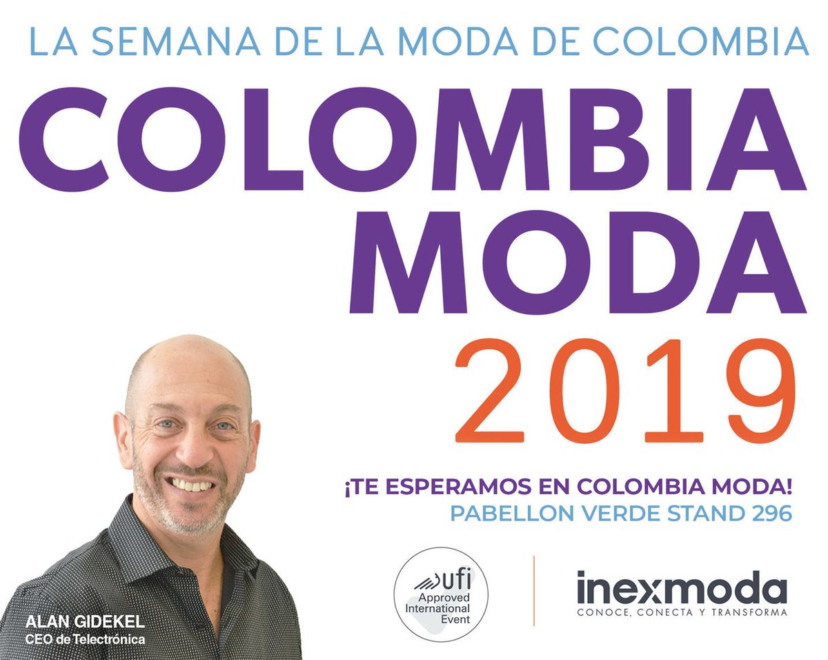 Nuestro CEO Alan Gidekel estará dando una charla en #Medellin en #colombiamoda <a href="/INEXMODA/">INEXMODA</a> explicando los beneficios de #RFID para la industria textil