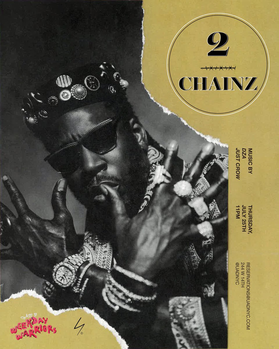 ⛓TRUUU⛓ THURSDAY 🌪 <a href="/2chainz/">Tity Boi (2 Chainz)</a> 🌪<a href="/ogchaseb/">CHASE B</a>'s #WeekdayWarriors 🌪 music by @dza3000🌪 <a href="/justcrow/">Just Crow</a>⚡️ #UADNYC