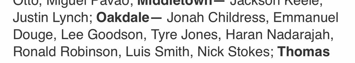 Congrats to Kyle Lund for Track Athlete of the Year.  
1st Team: Collin Dempsey, Evan Schaeffer, and Erik Starks
Honorable Mention:  Jonah Childress, Emmanuel Doyle, Lee Goodson, Tyree Jones, Haran Nadarajah, Ronald Robinson, Luis Smith and Nick Stokes