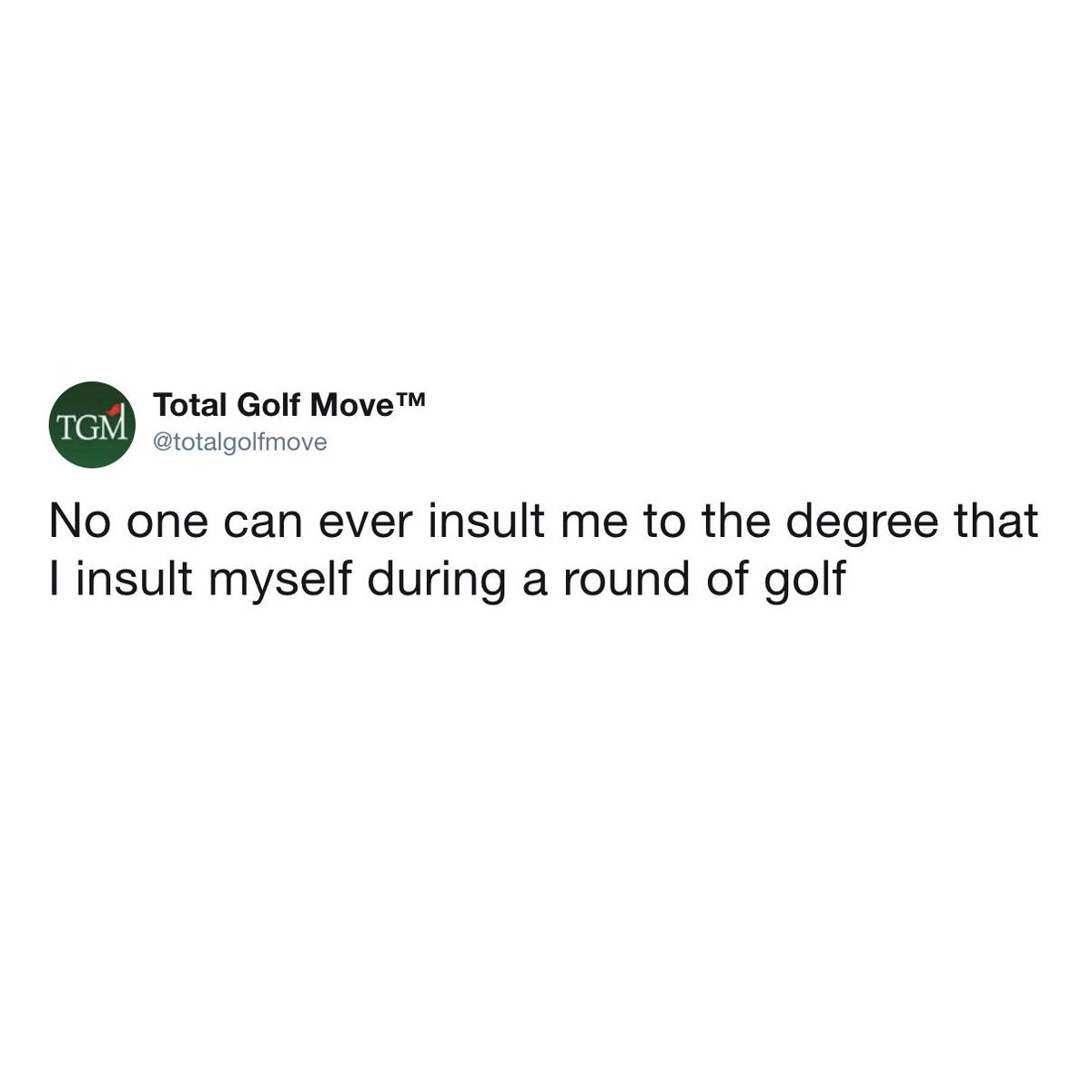 Can't argue with that 😂
Total Golf Move