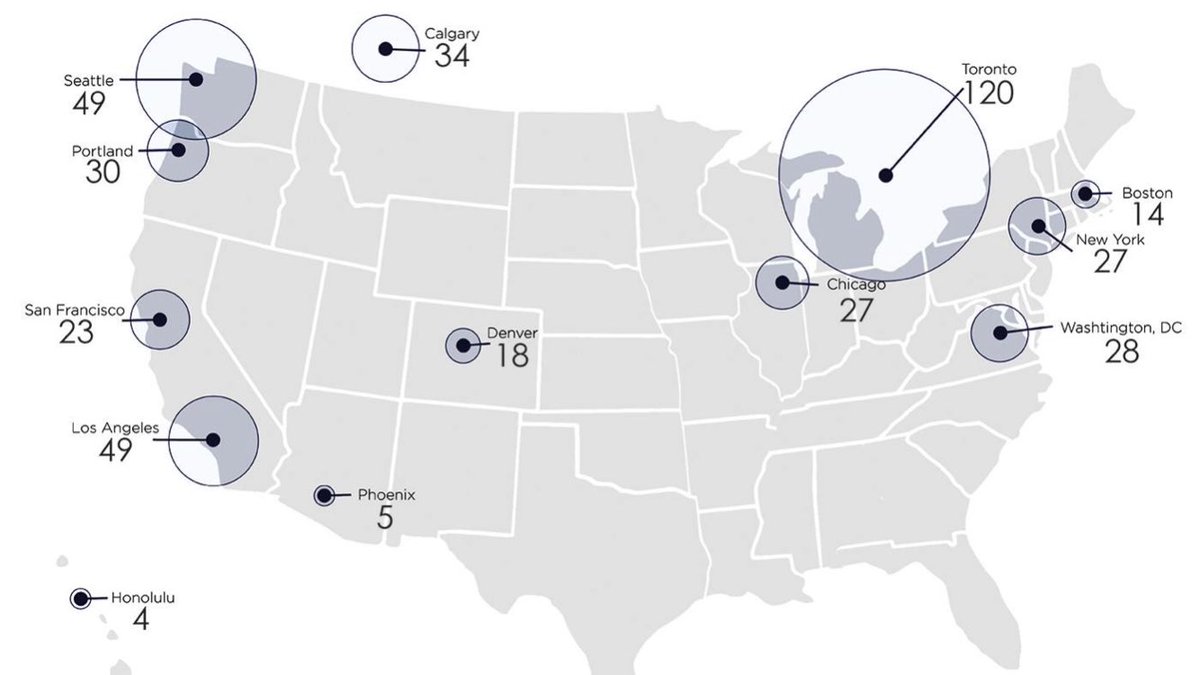 RichardJoyTO's tweet image. Insane: crane counts of North American cities... #WeTheNorth