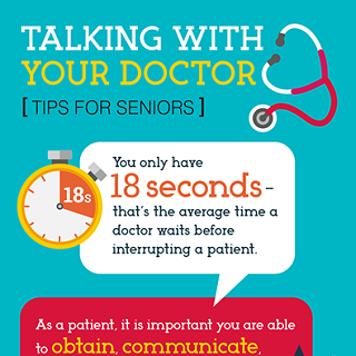 The National Institute on Aging in the US has produced an infographic that you can print or share via social media. It gives 3 tips on how seniors can communicate effectively with their doctors. <a href="/nih/">NIH</a> caregiverexchange.ca/Spotlight/456/…