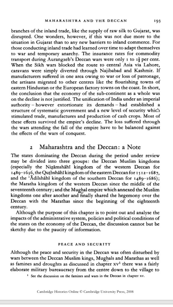 45/n Irfan Habib categorically mentions wars & Mughal desire to conquer as major reason for economic failure of India, followed by their own decline. Moreover the tyranny of the governors was causing Merchants to shut business.Following snippets explain at best(p192-95).