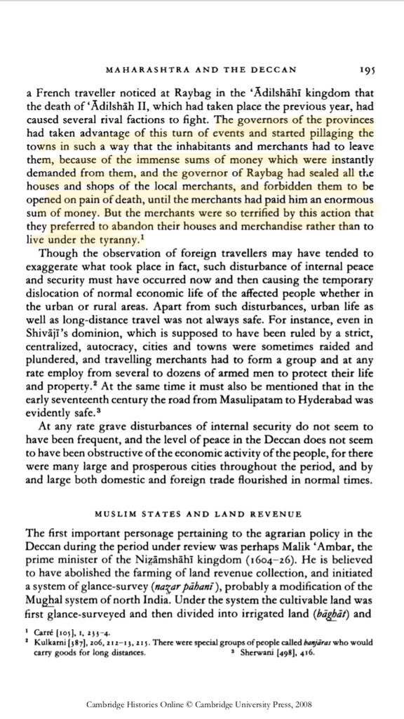 45/n Irfan Habib categorically mentions wars & Mughal desire to conquer as major reason for economic failure of India, followed by their own decline. Moreover the tyranny of the governors was causing Merchants to shut business.Following snippets explain at best(p192-95).